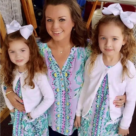 Lilly Pulitzer NWT Elsa Silk Top Lilac Its Impawsible Size XXS,XS $168 - Picture 4 of 10